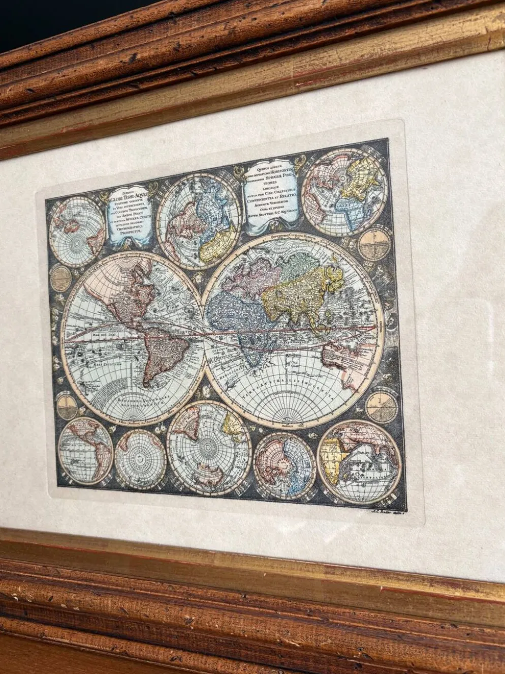 Carte, mappemonde, planisphère ancien