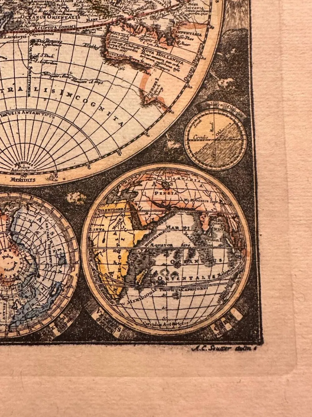 Carte, mappemonde, planisphère ancien