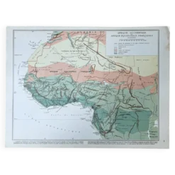 Carte originale Afrique Nord - 37x27cm - 1908