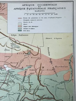 Carte originale Afrique Nord - 37x27cm - 1908