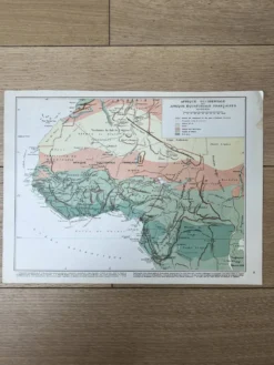 Carte originale Afrique Nord - 37x27cm - 1908