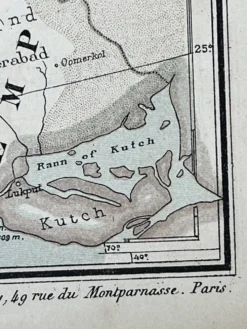 Carte originale Caucase et Pamir 53x37cm - 1905