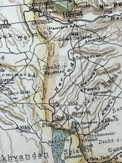 Carte originale Caucase et Pamir 53x37cm - 1905