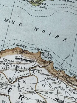 Carte originale Caucase et Pamir 53x37cm - 1905