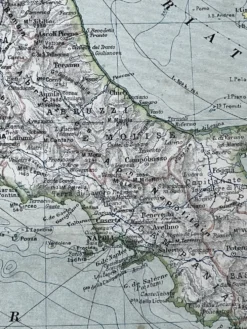 Carte originale de l’Italie 1905 - 37,5x48cm