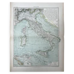 Carte originale de l’Italie 1905 - 37,5x48cm