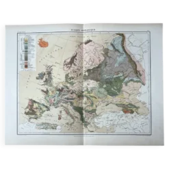 Carte originale d'Europe 37x48cm - 1888