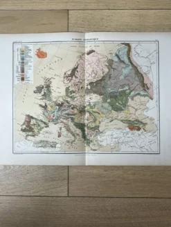 Carte originale d'Europe 37x48cm - 1888