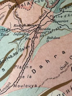 Carte originale du Maroc 37x27cm - 1908