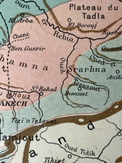 Carte originale du Maroc 37x27cm - 1908