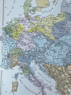 Carte originale Europe en 1815 - 37x27cm - 1908