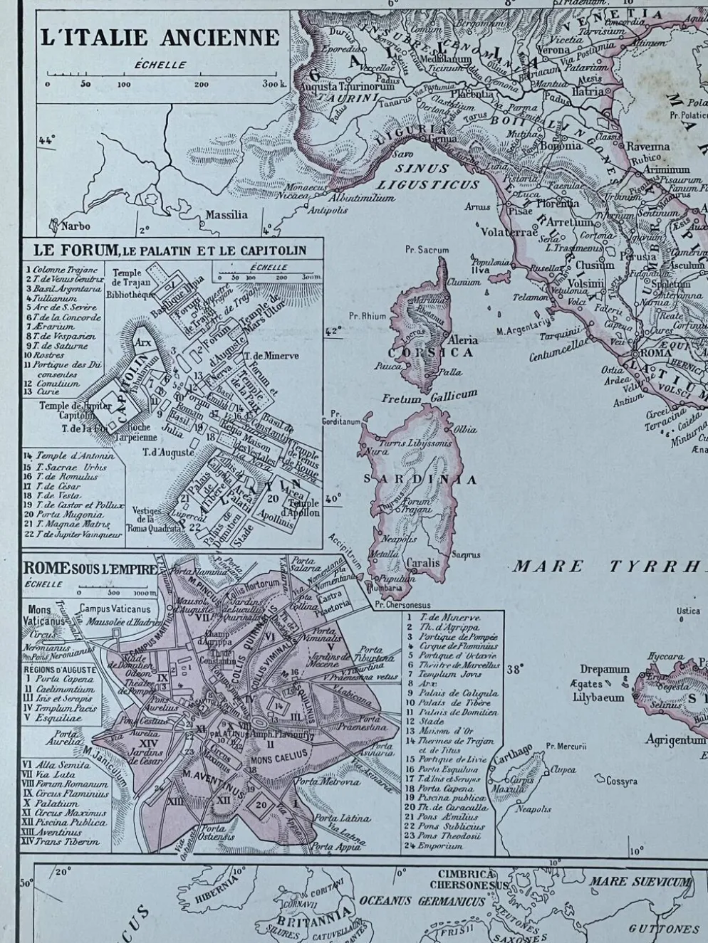 Carte originale Italie - 37x27cm - 1908