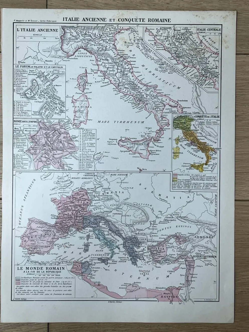Carte originale Italie - 37x27cm - 1908