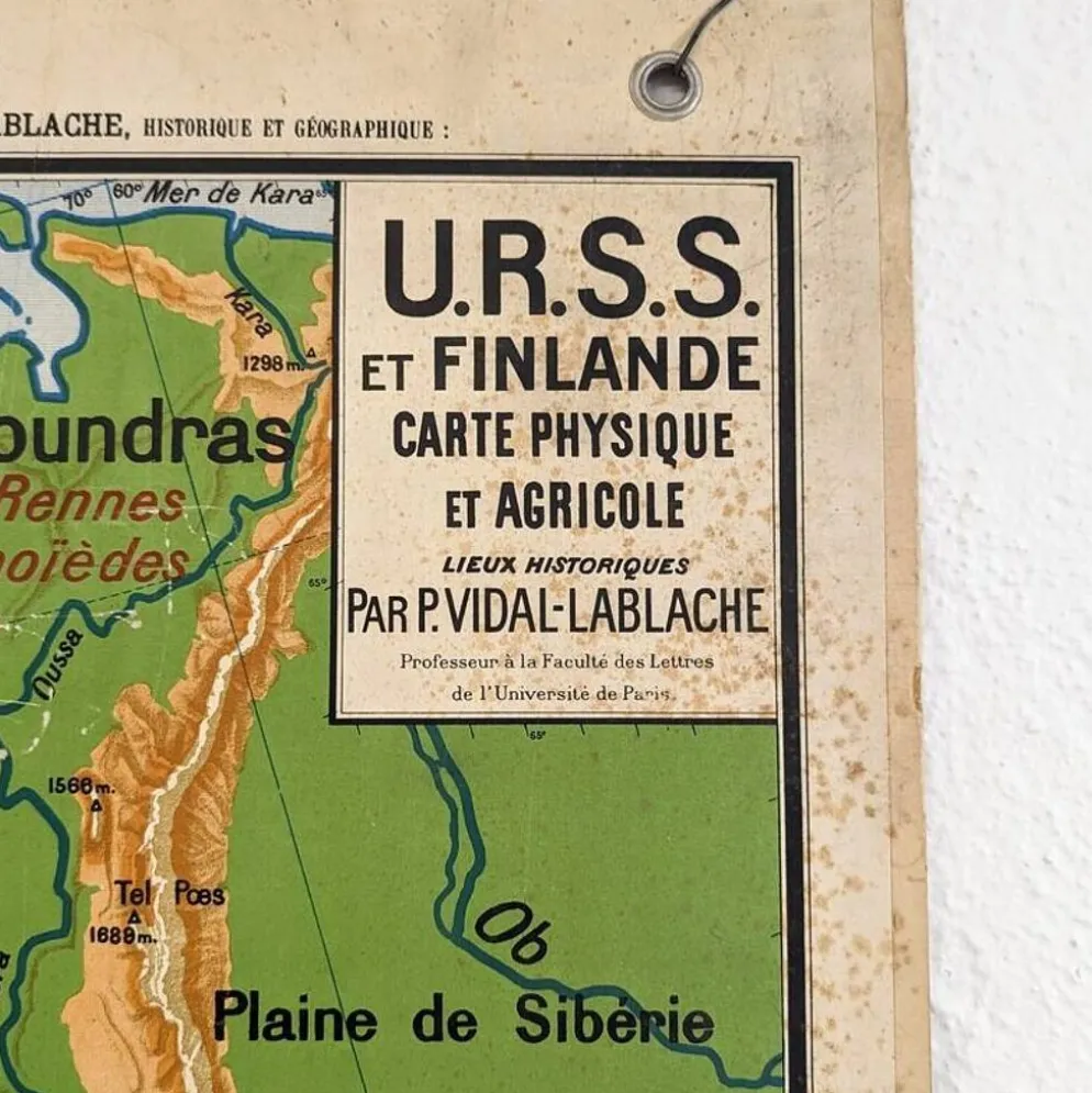 Carte scolaire vidal lablache - n°34 urss et finlande