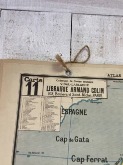 Carte scolaire vintage