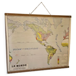 Carte solaire de géographie ancienne 1960
