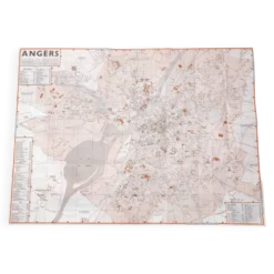 Carte vintage Angers 74x54cm