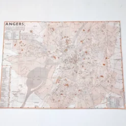 Carte vintage Angers 74x54cm