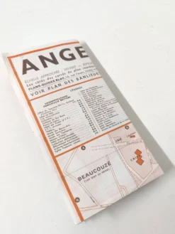 Carte vintage Angers 74x54cm