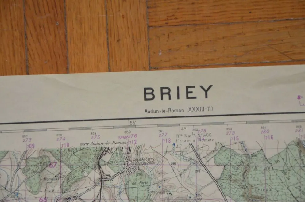 Carte vintage de Briey
