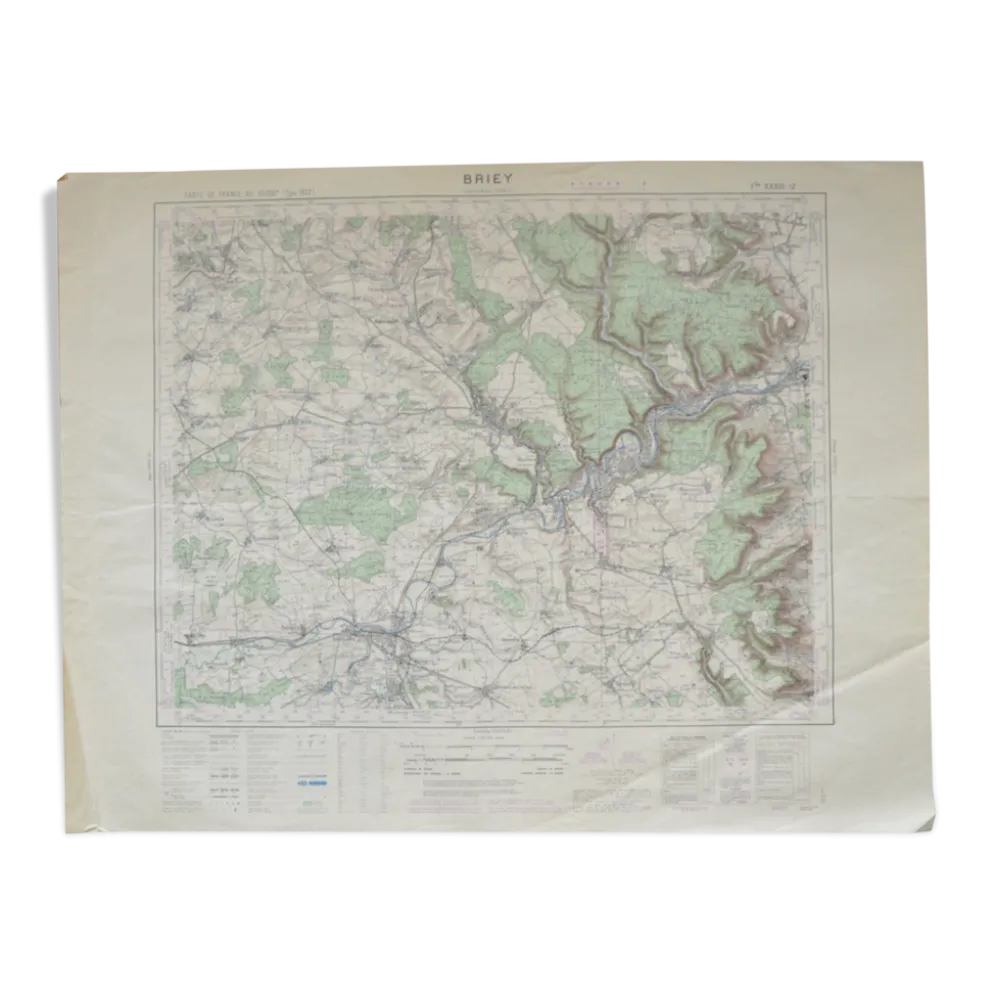 Carte vintage de Briey