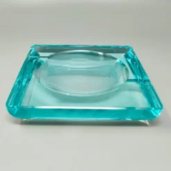 Cendrier aquamarine des années 1970 par Fontana Arte. Fabriqué en Italie.