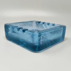 Cendrier bleu des années 1970 par Sergio Asti pour Arnolfo di Cambio. Fabriqué en Italie.