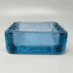 Cendrier bleu des années 1970 par Sergio Asti pour Arnolfo di Cambio. Fabriqué en Italie.