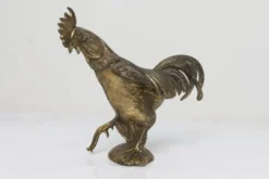Cendrier coq 1960 en régule signé FC