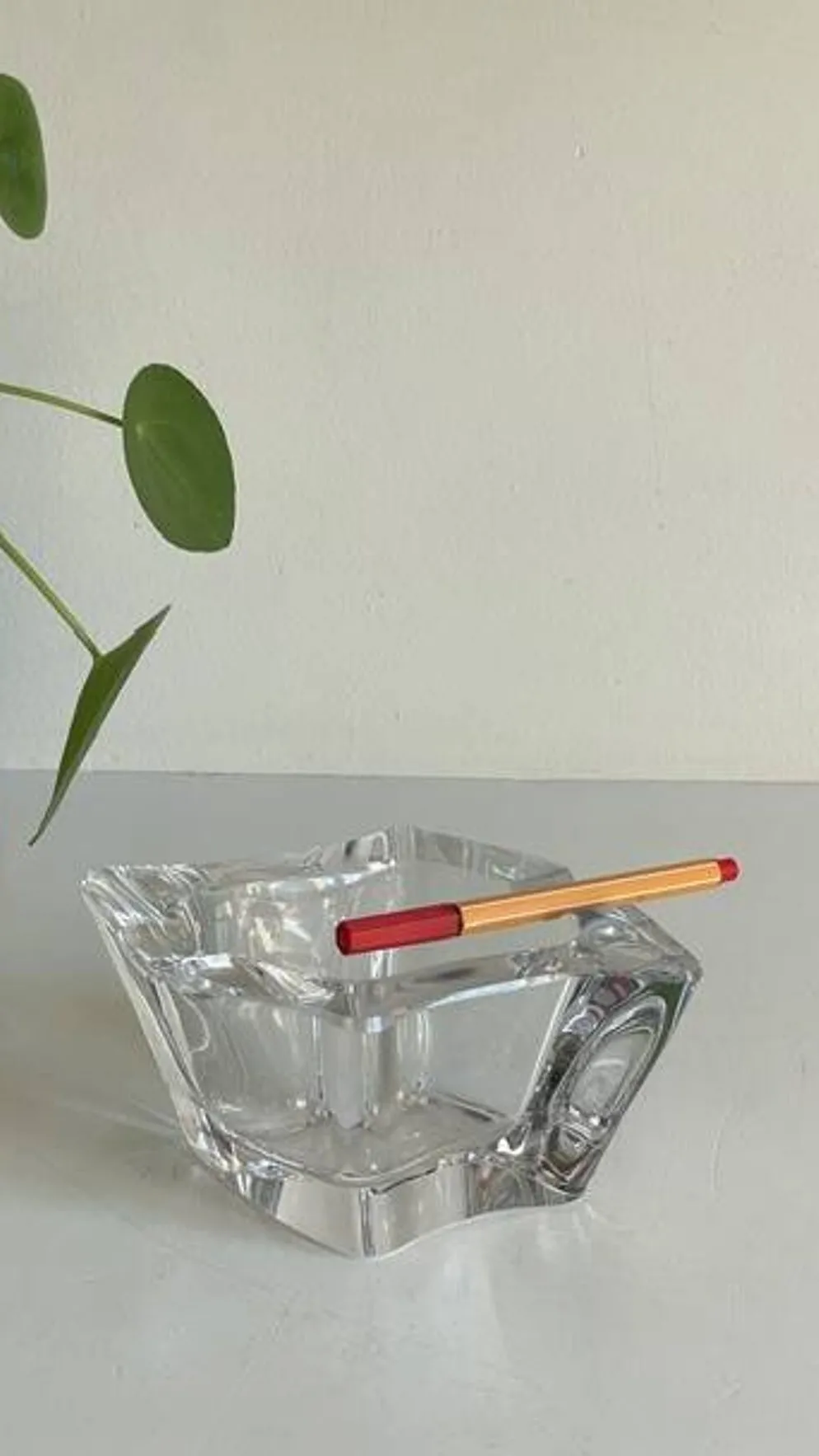 CENDRIER Cristal forme Libre VINTAGE