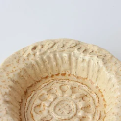 Cendrier en céramique texturé beige des années 1970 d'Aleluia