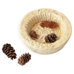 Cendrier en céramique texturé beige des années 1970 d'Aleluia