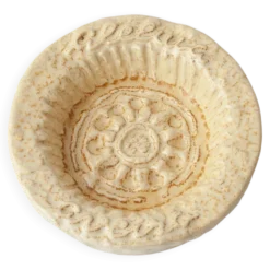 Cendrier en céramique texturé beige des années 1970 d'Aleluia