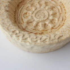 Cendrier en céramique texturé beige des années 1970 d'Aleluia