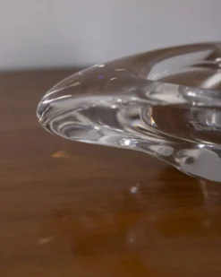 Cendrier en cristal au design italien vintage des années 1970