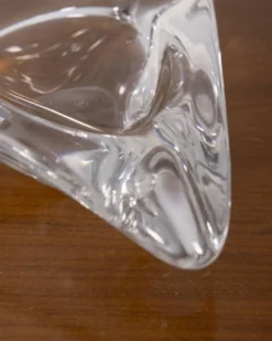 Cendrier en cristal au design italien vintage des années 1970