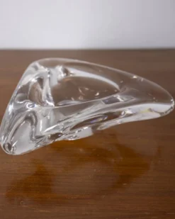Cendrier en cristal au design italien vintage des années 1970