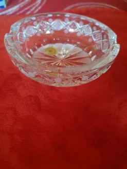 Cendrier en cristal de Bohême vintage