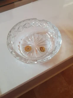 Cendrier en cristal de Bohême vintage