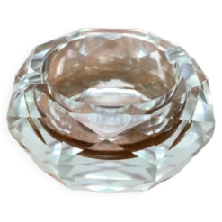 Cendrier en cristal vintage, années 1970