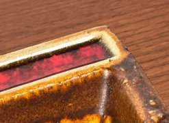 Cendrier en poterie vintage d'Allemagne de l'Ouest WGP Fat Lava, années 1970
