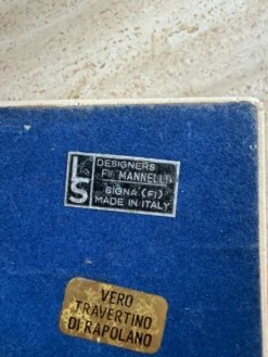 Cendrier en travertin Fratelli Manelli 1970