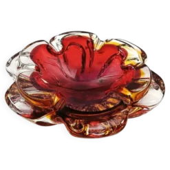 Cendrier en verre de Murano des années 1960.