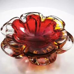 Cendrier en verre de Murano des années 1960.