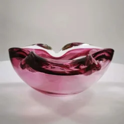 Cendrier en verre de Murano à uranium, créé par Flavio Poli pour Seguso, années 1960