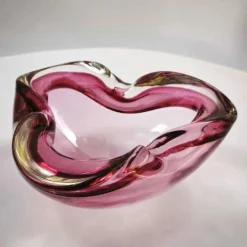 Cendrier en verre de Murano à uranium, créé par Flavio Poli pour Seguso, années 1960