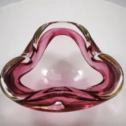 Cendrier en verre de Murano à uranium, créé par Flavio Poli pour Seguso, années 1960