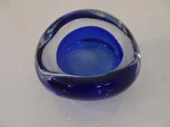 Cendrier en verre sommerso 1970