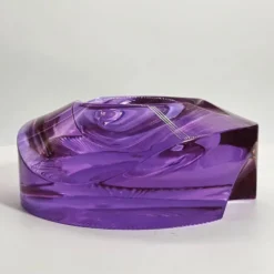 Cendrier en verre violet rare - Moser années 1960