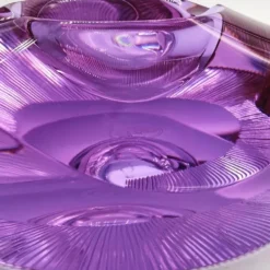 Cendrier en verre violet rare - Moser années 1960